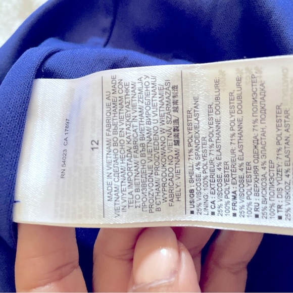 NWT Banana Republic Blue Cutout Dress Size 12 - Picture 4 of 6